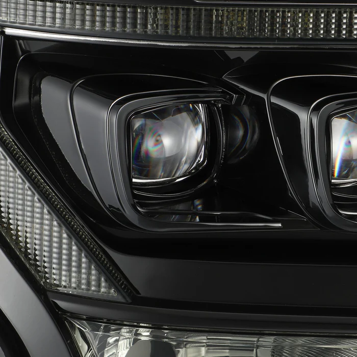 15-17 Ford F150 PRO-Series Halogen Projector Headlights Jet Black - Image 4